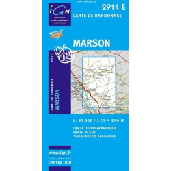 Achat Carte randonnées IGN - 2914 E - Marson