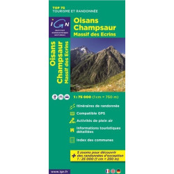 Achat Carte randonnées IGN - Oisans, Champsaur - Ecrins - TOP 75