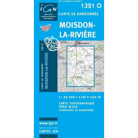 Achat Carte randonnées IGN - 1321 O - Moisdon La Rivière
