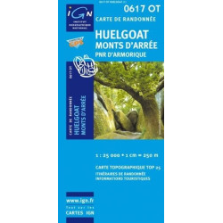 Achat Carte randonnées IGN - 0617 OT - Huelgoat - Mont d'Arrée - PNR d'Armorique