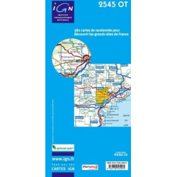 Achat Carte randonnées IGN - 2545 OT - St Chinian, l'Etang de Montady