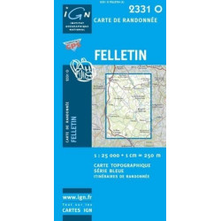 Achat Carte randonnées IGN - 2331 O - Felletin