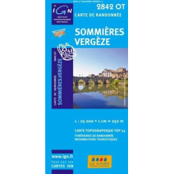 Achat Carte randonnées IGN - 2848 OT - Sommières, Vergèze