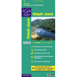 Achat Carte randonnées IGN - Haut Jura - TOP 75