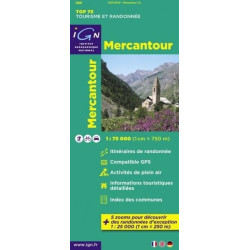 Achat Carte randonnées IGN - Mercantour - TOP 75