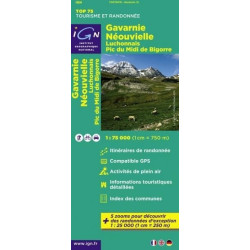 Achat Carte randonnées IGN - Gavarnie, Néouvielle, Luchonnais -TOP 75