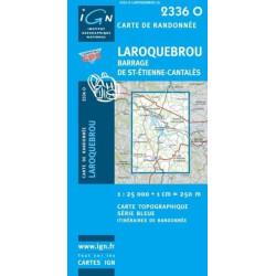 Achat Carte randonnées IGN - 2336 SB  Laroquebrou Aurillac