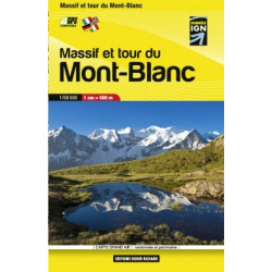 Achat Carte randonnées - Massif et Tour du Mont Blanc - Didier Richard