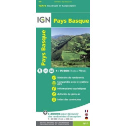 Achat Carte randonnées IGN - Pays-Basque - TOP 75