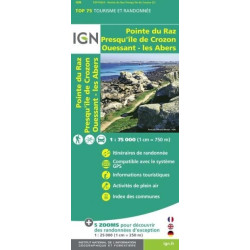 Achat Carte randonnées IGN - Ouessant, les Abers - TOP 75