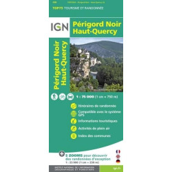 Achat Carte randonnées IGN - Périgord Noir, Haut Quercy - TOP 75