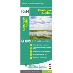 Achat carte randonnées - Camargue, Alpilles - TOP75 IGN