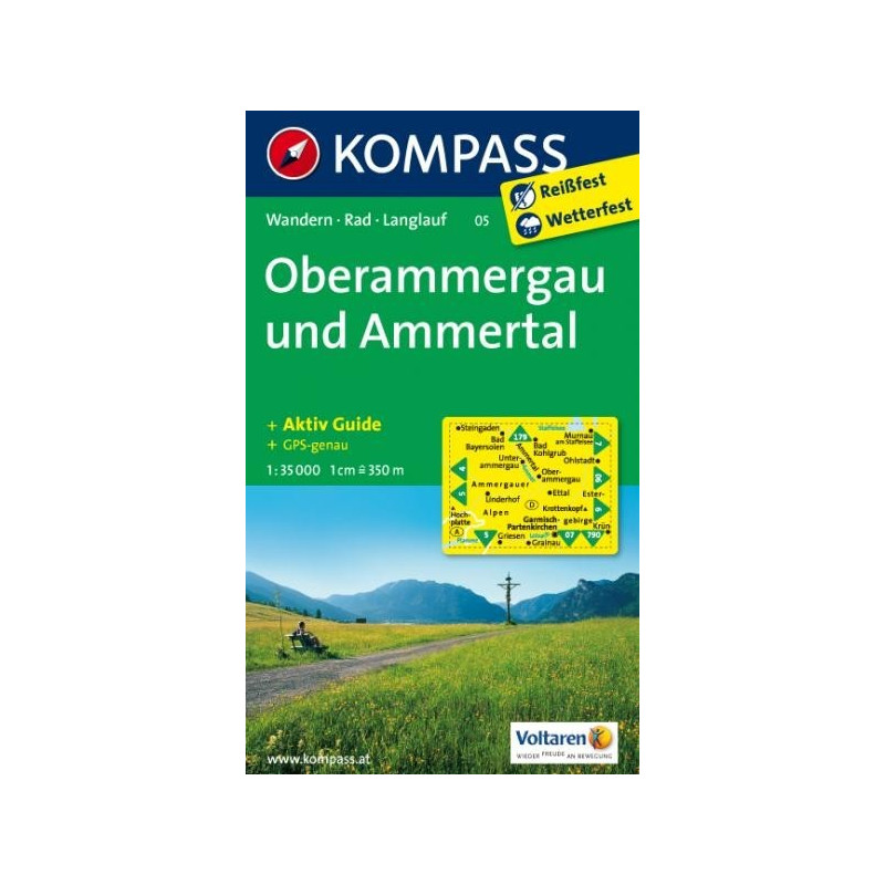 Achat Carte randonnées Oberammergau und Ammertal Kompass 05
