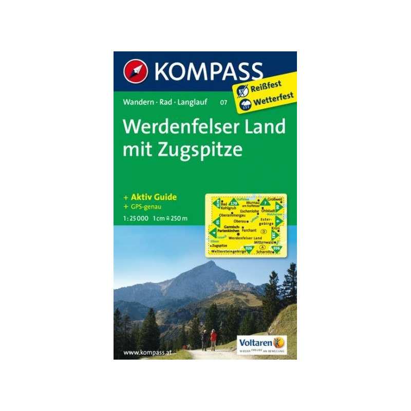 Achat Carte randonnées Werdenfelser Land Kompass 07 Achat Carte randonnées Werdenfelser Land Kompass 07