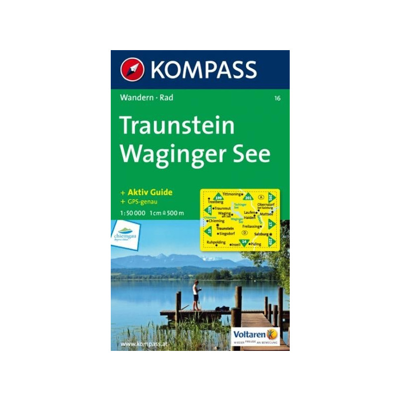Achat Carte randonnées Traunstein-Waginger See Kompass 16