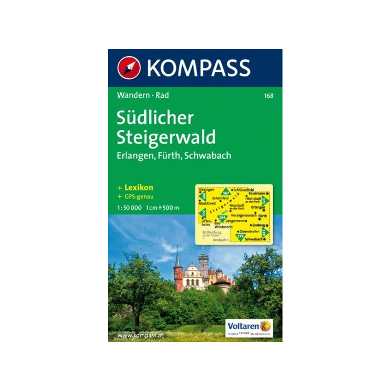Achat Carte randonnées Südlicher Steigerwald Kompass 168