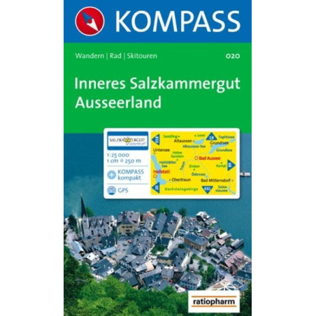 Achat Carte randonnées Inneres Salzkammergut, Ausseerland Kompass 020