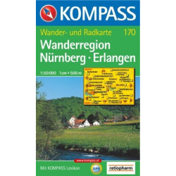 Achat Carte randonnées Nürnberg-Erlangen Kompass 170