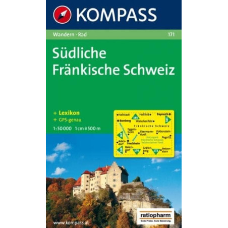 Achat Carte randonnées Fränkische Schweiz Kompass 171