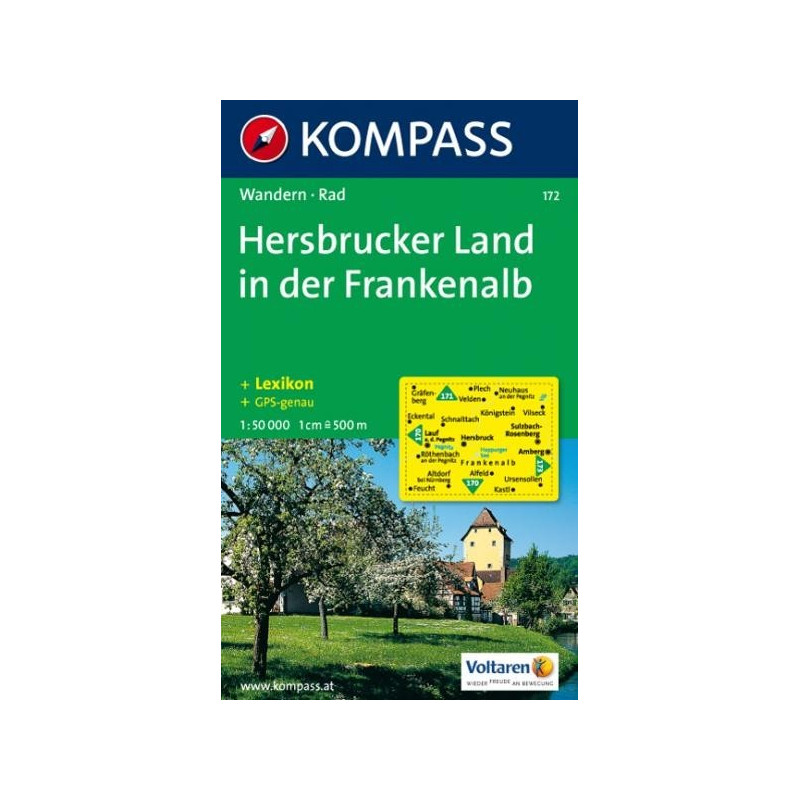 Achat Carte randonnées Hersbrucker Land in der Frankenalb Kompass 172