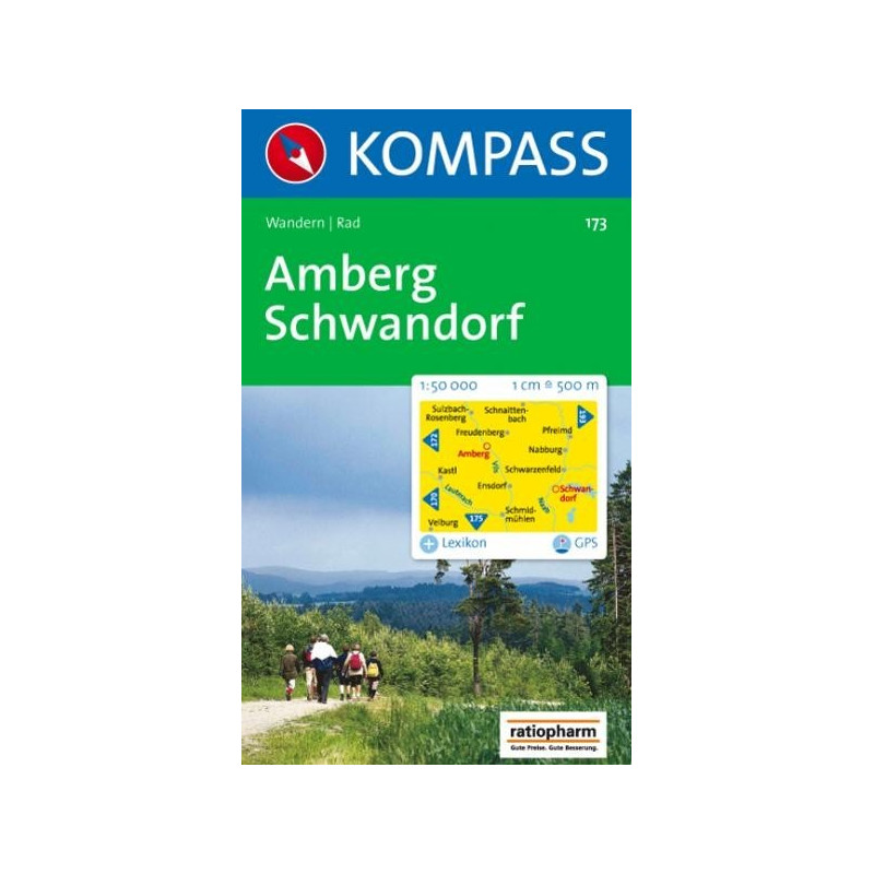 Achat Carte randonnées Amberg-Schwandorf Kompass 173