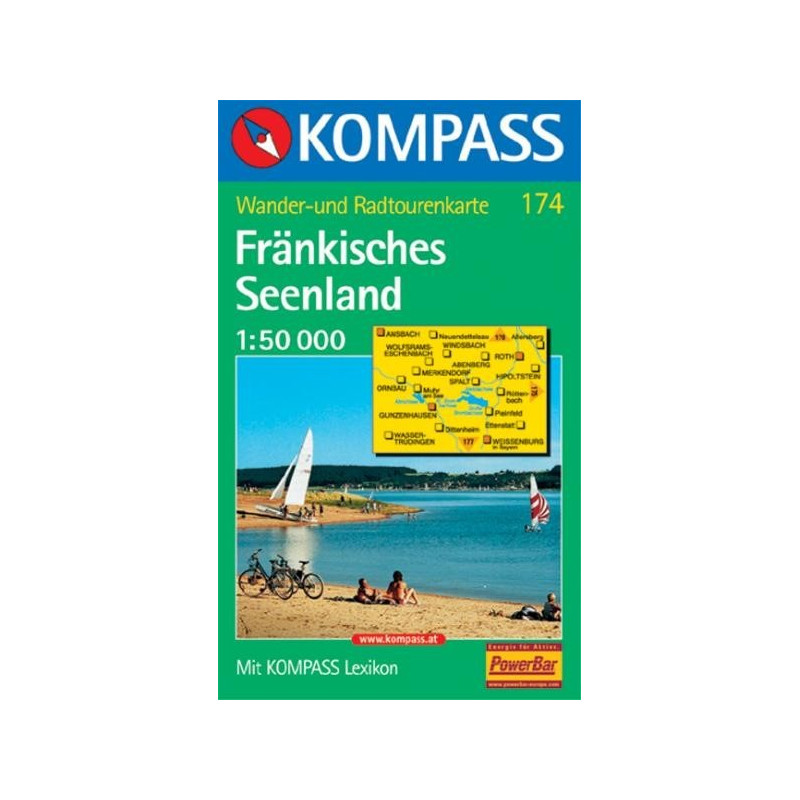 Achat Carte randonnées Fränkisches Seenland Kompass 174