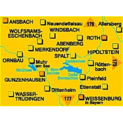 Achat Carte randonnées Fränkisches Seenland Kompass 174