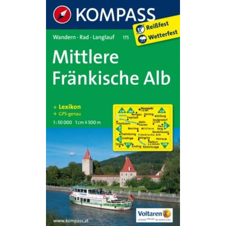 Achat Carte randonnées Mittlere Fränkische Alb Kompass 175
