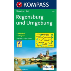 Achat Carte randonnées Regensburg und Umgebung Kompass 176