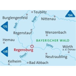 Achat Carte randonnées Regensburg und Umgebung Kompass 176