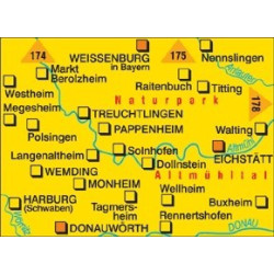 Achat Carte randonnées Mittleres Altmühltal Kompass 177