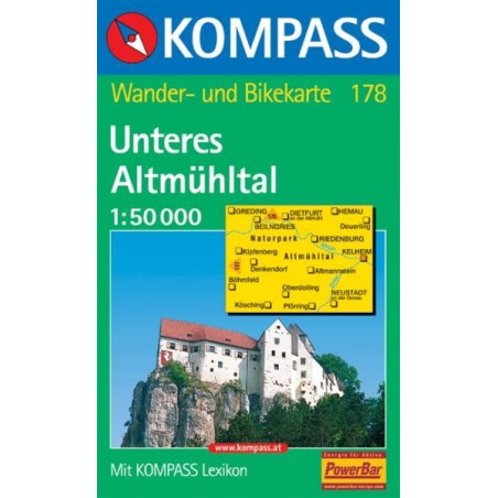 Achat Carte randonnées Unteres Altmühltal Kompass 178
