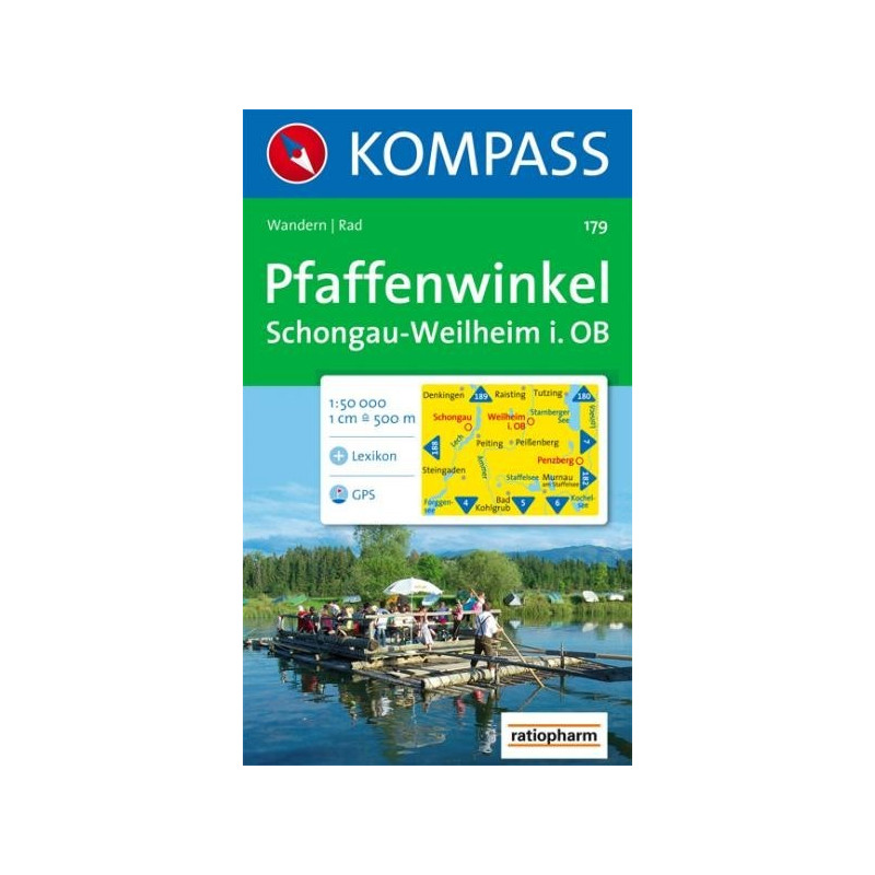 Achat Carte randonnées Pfaffenwinkel Kompass 179