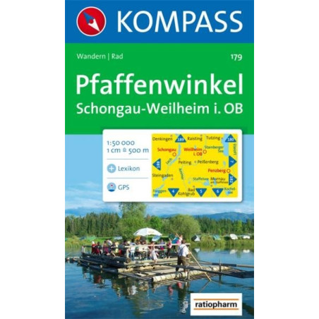 Achat Carte randonnées Pfaffenwinkel Kompass 179