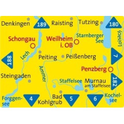 Achat Carte randonnées Pfaffenwinkel Kompass 179