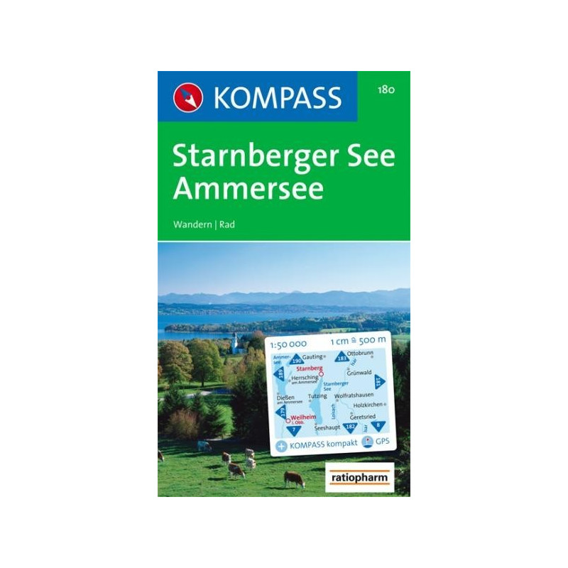Achat Carte randonnées Starnberger-Ammersee Kompass 180