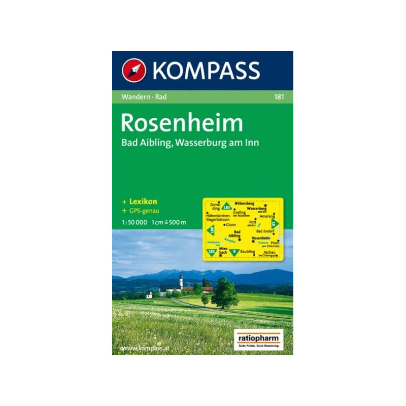 Achat Carte randonnées Rosenheim-Bad Aibling Kompass 181