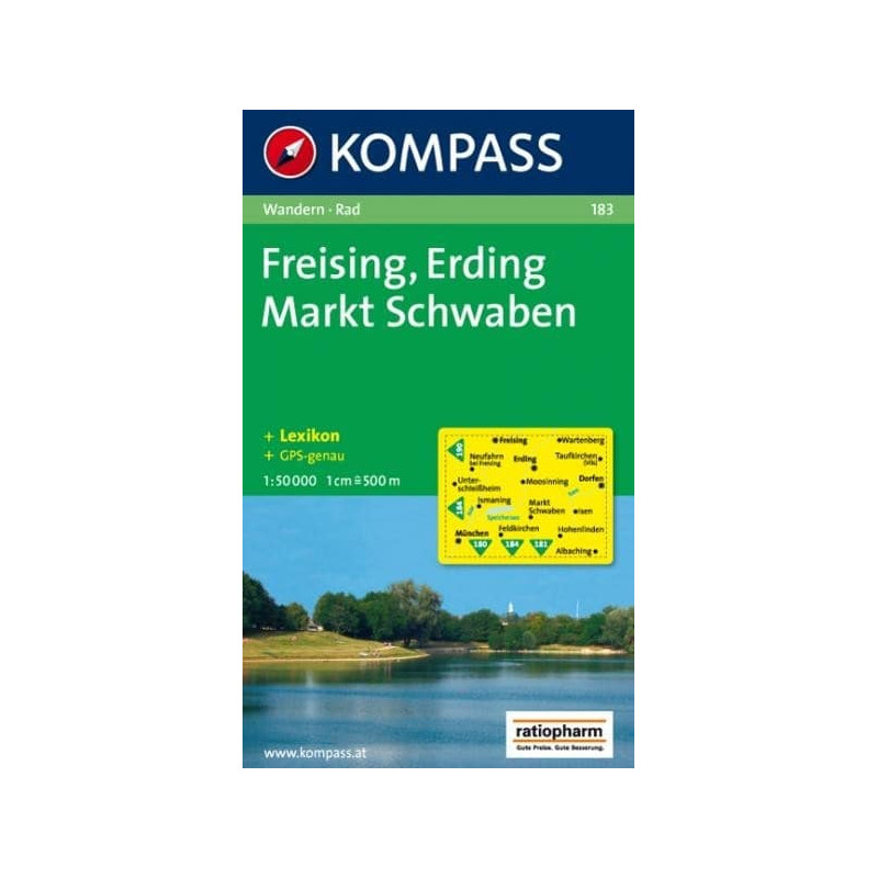 Achat Carte randonnées Freising-Erding-Markt Schwaben Kompass 183