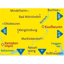 Achat Carte randonnées Kaufbeuren-Ostallgäu Kompass 188