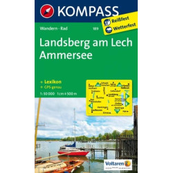 Achat Carte randonnées Landsberg-Lech-Ammersee Kompass 189