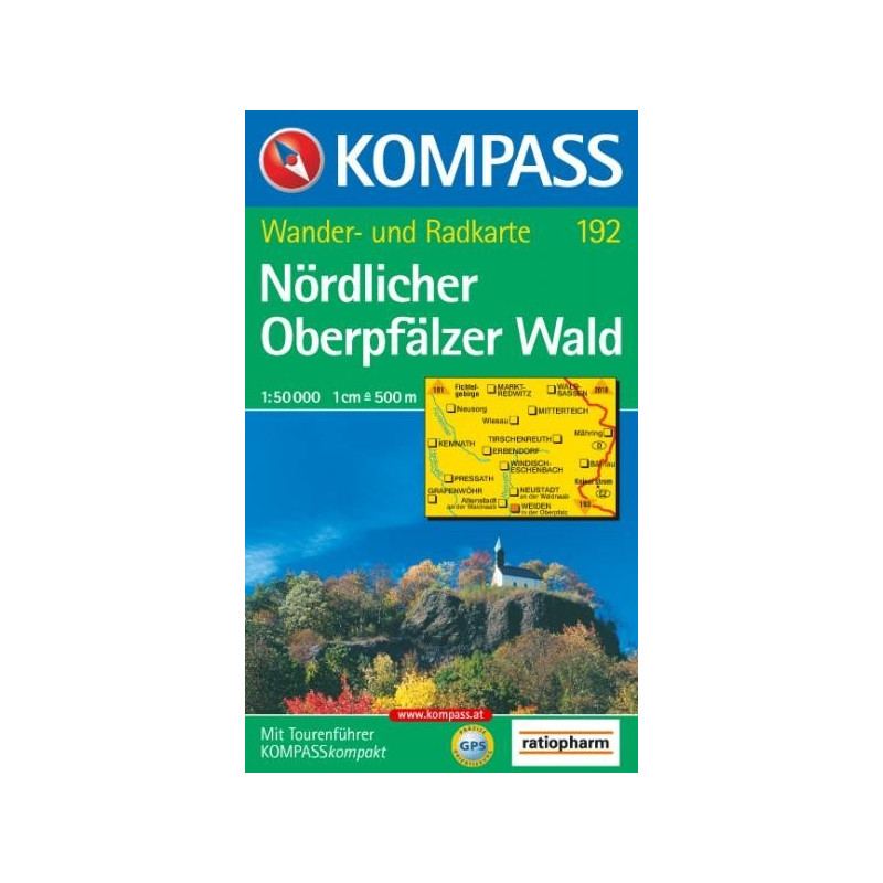 Achat Carte randonnées Nördlicher Oberpfälzer Wald Kompass 192