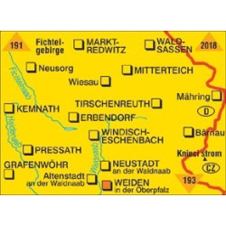 Achat Carte randonnées Nördlicher Oberpfälzer Wald Kompass 192