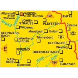 Achat Carte randonnées Mittlerer Oberpfälzer Wald Kompass 193