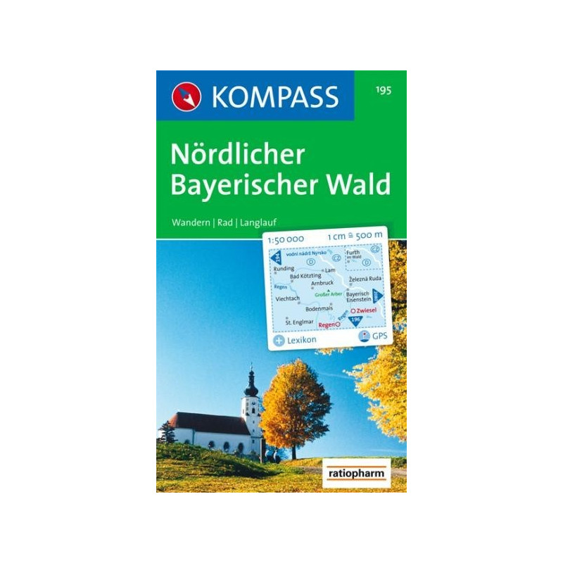 Achat Carte randonnées Nördlicher Bayerischer Wald Kompass 195