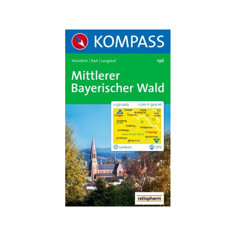 Achat Carte randonnées Mittlerer Bayerischer Wald Kompass 196