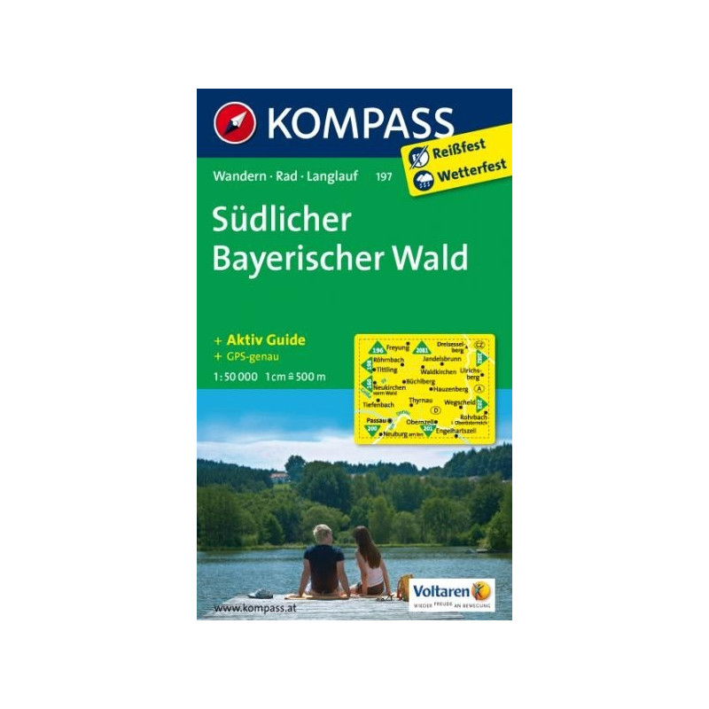 Achat Carte randonnées Südlicher Bayerischer Wald Kompass 197