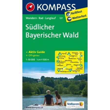 Achat Carte randonnées Südlicher Bayerischer Wald Kompass 197