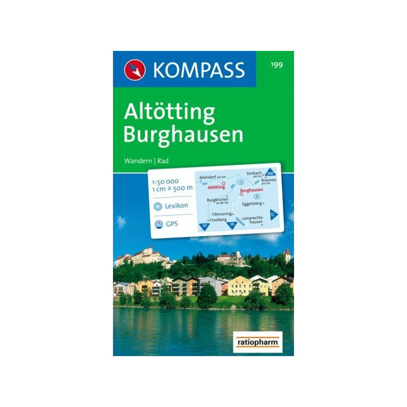 Achat Carte randonnées Altötting-Burghausen Kompass 199