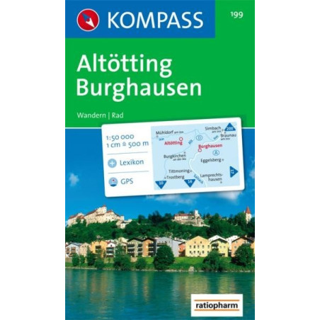 Achat Carte randonnées Altötting-Burghausen Kompass 199