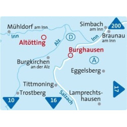 Achat Carte randonnées Altötting-Burghausen Kompass 199